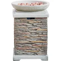 Teamson Home Braséro De Jardin Avec Gaz Chauffage, , Brun