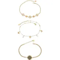 Faina Bracelet or / noir / transparent