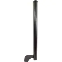 Emuca 2037414 Pied de table Ø 60 x 870 mm en acier laqué noir, 1 pièce