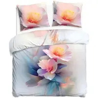Darymex Linge de lit, parure de lit en satin de coton, haute qualité, Satynlove 200x220 12423 Fleurs