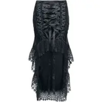 Sinister Jupe mi-longue Gothic de - Jupe Gothique - XS - 4XL - pour Femme - noir - Taille L