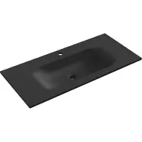 Mexen Vela lavabo encastré 101 x 46,5 cm, noir mat - 25231071