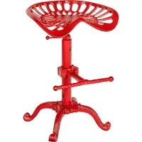 CLP Tabouret de bar Butch, réglable en hauteur, rouge