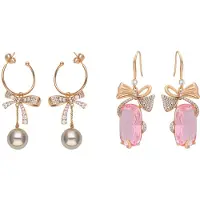 Faina Boucles d'oreilles or / rosé / transparent