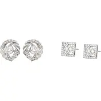 Faina Boucles d'oreilles argent / transparent