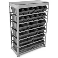 HBM Armoire à bacs, système de stockage, étagères avec 22 bacs de stockage