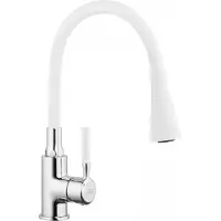 Un Mitigeur d'évier Mitigeur d'évier moderne blanc/chrome haut 39 cm POGO