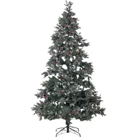 Beliani Arbre de Noël artificiel enneigé 240 cm vert Denali Lumarko !