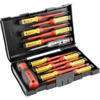 Högert Jeu de 13 tournevis isolés 1000 V à manche interchangeable HT1S997