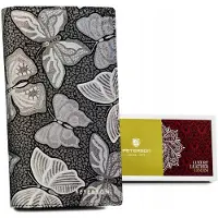 Peterson Grand portefeuille vertical en cuir pour femmes avec fermeture éclair et aimant -