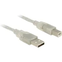 DeLOCK - Câble USB - USB type B (M) pour USB (M) - USB 2.0 - 3 m - transparent
