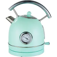 Moa Bouilloire rétro - Vert pastel - Vert menthe - Électrique - acier inoxydable - EK4TG