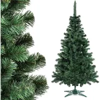 Kadax Sapin de Noël, sapin alpin, sapin de Noël artificiel en plastique PVC (elfe de Noël 155cm v2)