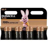 Duracell Piles AA Alcalines Plus Pack 8