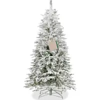 Springos Sapin de Noël artificiel ¿ Épicéa enneigé premium 220 cm