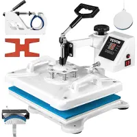 Vevor Presse à transfert 29x38cm Presse à chaleur 5 en 1 avec minuterie numérique précise & réglage de la température