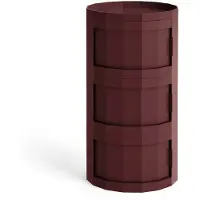 HAY Facet Cabinet Burgundy | 30 (3 doors, H71) | With feet and castors