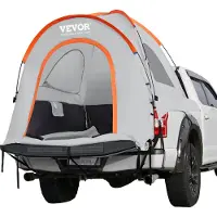 Vevor Tente de Camion Pick-up 200x165x170 cm Tente de Benne Pickup 1,95-2 m Tente de Camping pour Camion Imperméable PU2000 mm à Double Couche Double Toit pour Voyage Randonnée Famille 3 Personnes