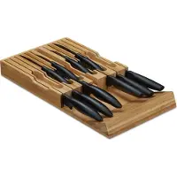 Relaxdays Organisateur en bambou pour 12 couteaux dans un tiroir RD2152