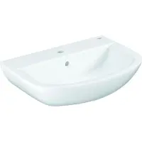 GROHE Lavabo , céramique, 39421, suspendu, 609 x 442 mm, 1 trou pour robinet, avec trop-plein, céramique sanitaire, blanc alpin, 1 pièce.