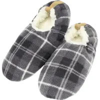 Normani Pantoufle 'Karo' gris / blanc