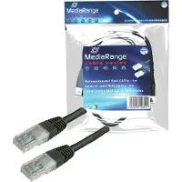 MediaRange MRCS120 Câble réseau patch CAT6, 10 m, RJ 45, noir