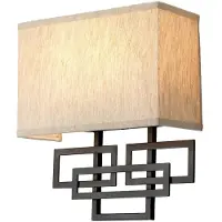 Elstead Lighting Applique murale Lanza, bronze huilé, 2xE14x40W, métal, dimensions : 28,9 x 25,4 x 10,2 cm, IP20,