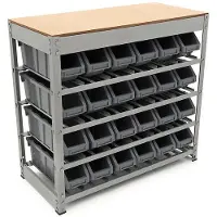 HBM Cabinet, stockage, rack avec 24 bacs de stockage