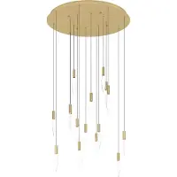 Eglo Suspension LED Mirador, suspension élégante, suspension cluster en métal avec éléments en verre acrylique, suspension blanc chaud, Ø 78 cm