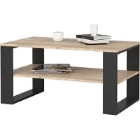 Akord Table Basse Alex Chêne Sonoma/Noir 92X53X45