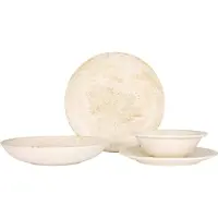 Bonna Set de vaisselle (Small) - Nacrous - 24 pièces - 6 personnes - Porcelaine
