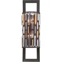 HINKLEY Applique, perle d'ambre cristaux acier, bronze, H 64,8 cm