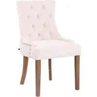 CLP Chaise de salle à manger Aberdeen velours antique-clair
