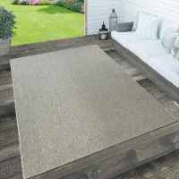Paco Home Tapis d'intérieur et d'extérieur, terrasse et balcon, résistant aux intempéries, uni avec structure, dimensions 120 x 170 cm