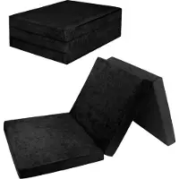 FORTISLINE Noir - Matelas D'appoint Pliant 180x65x7 Cm
