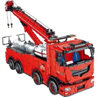 Mould King 19008 Camion de dépannage rouge avec 19 moteurs + pneumatique et 10966 composants