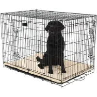 Brixy Dog Bench - Banc pour chiens - Taille L - Pliable - 91 x 58 x 65 CM - 2 Portes - Noir