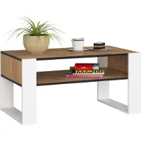 Akord Table Basse Domi Chêne Craft/Blanc 92X53X45