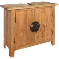 vidaXL Ensemble de salle de bain 5 pièces pin recyclé massif