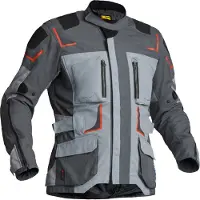 Lindstrands Veste textile imperméable pour moto Myrvik, gris/orange, 58