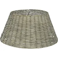 Christmas Decoration Support pour sapin de Noël Manschette Osier Gris 3 pièces
