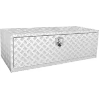 Vevor Boîte à Outils pour Camion 121,9×61×61 cm Coffre Sous-châssis Fixation Inférieure Caisse de Stockage en Alliage d'Aluminium Solide avec Serrure et Clés pour Remorque Pick-up Véhicules Transport
