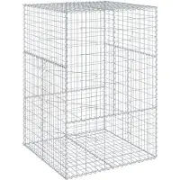vidaXL Gabion avec couvercle 100x100x150 cm Fer galvanisé