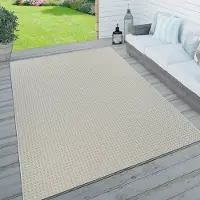 Paco Home Tapis d'intérieur et d'extérieur, terrasse et balcon, résistant aux intempéries, uni avec structure, dimensions 120 x 170 cm