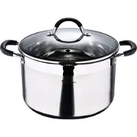 Master Pro Casserole 28x16,5cm 9,5l acier inoxydable avec couvercle foodies bgmp-1506-bk masterpro