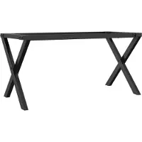 vidaXL Piètement de table basse en X 70x30x43 cm Acier