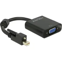 DeLOCK 62641, 0.25 m, Mini DisplayPort, VGA (D-Sub), Mâle, Femelle, Or