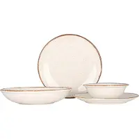 RINART Service de table (Grand) - Brunilda - 24 pièces - 6 personnes - Porcelaine