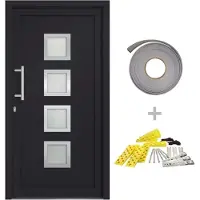 vidaXL Porte d'entrée anthracite 108x200 cm
