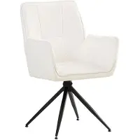 Homestyle4u Chaise de Salle à Manger Moderne Tissu Chenille Blanc Design Chaise de Cuisine Chaise pas Cher Fauteuil Rembourrée